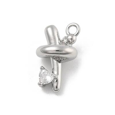 Brass Micro Pave Cubic Zirconia Pendants