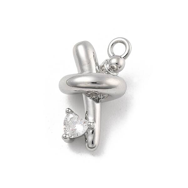 Brass Micro Pave Cubic Zirconia Pendants