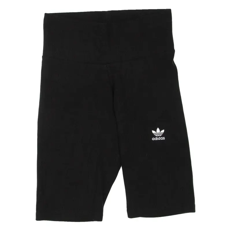 ADIDAS Womens Sports Shorts Black Slim UK 8 W24