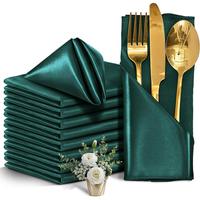 50 count Forest Green Satin Napkins, 17\