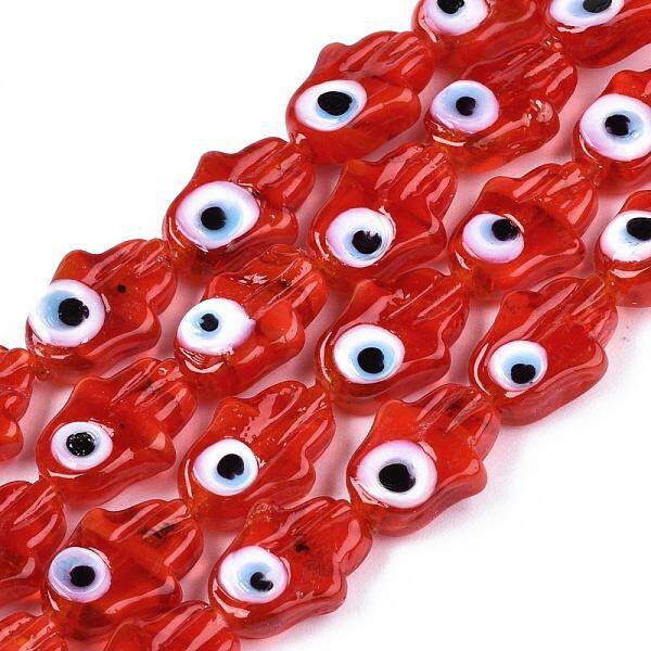 Handmade Evil Eye Lampwork Beads Strands