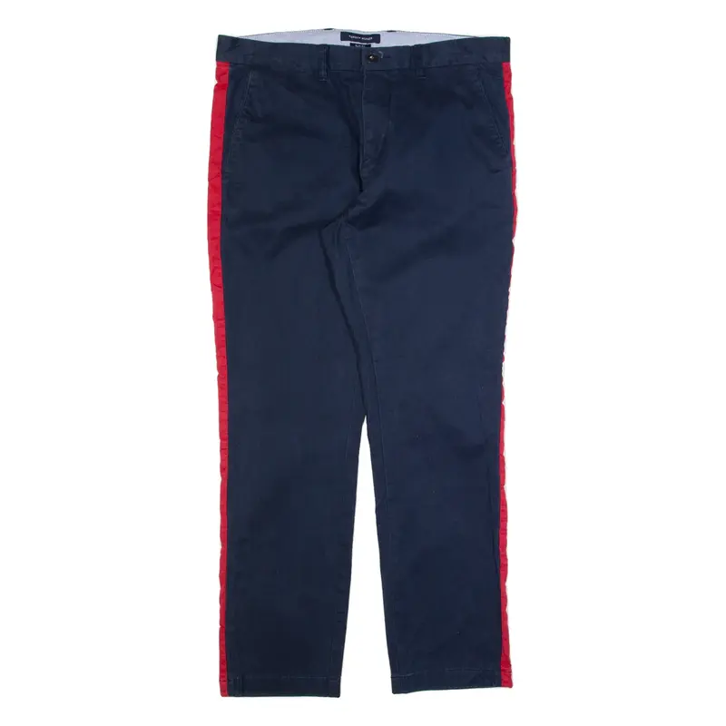 TOMMY HILFIGER Chino Mens Trousers Blue Slim Straight W33 L30