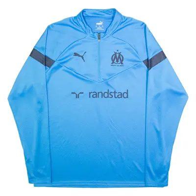 PUMA Marseille Mens Football Shirt Jersey Blue XL