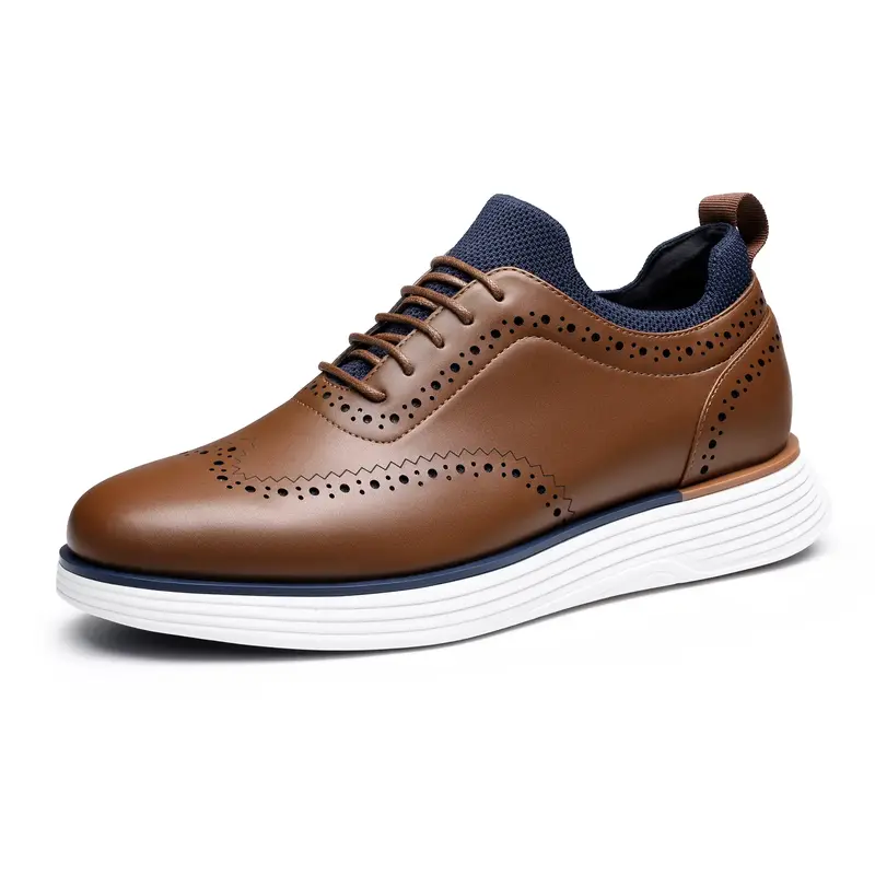Bruno Marc [MaxFlex SulteCraft Men's Smart-] Mens Black Wingtip Dress Shoes for Men Comfortable Height Boost Footwear Casual ...