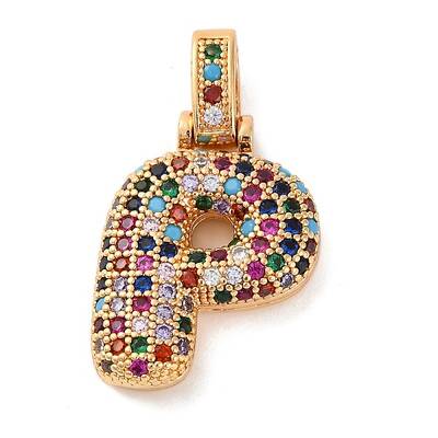 Brass Micro Pave Cubic Zirconia Pendants