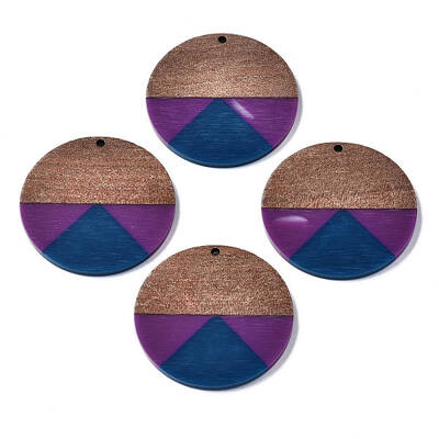 Resin & Walnut Wood Pendants