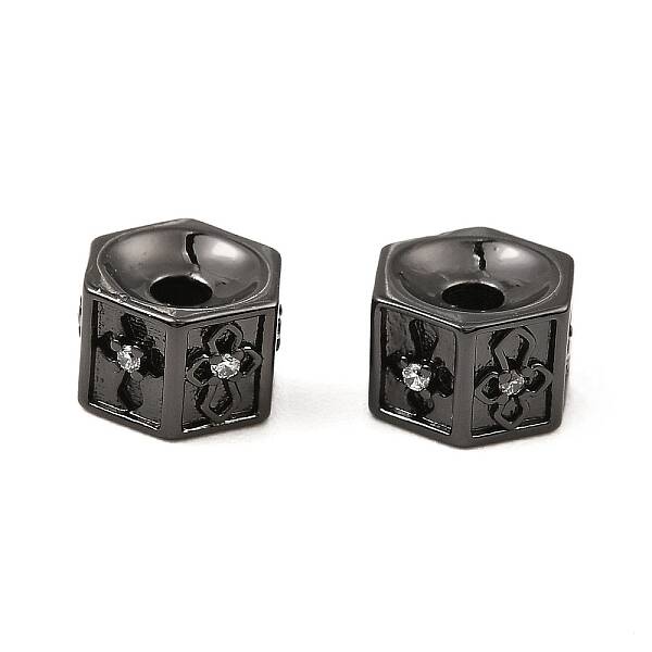 Brass Cubic Zirconia Beads