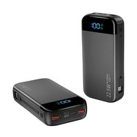 32,000mAh Portable Power Bank with Digital Display, 22.5W Fast Charging, Dual USB Ports, Built-in 2 Cables, 5 Outputs, 3 Inpu...