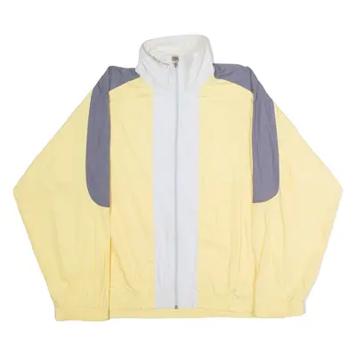 RODEO Mens Windbreaker Jacket Yellow 90s Colourblock L