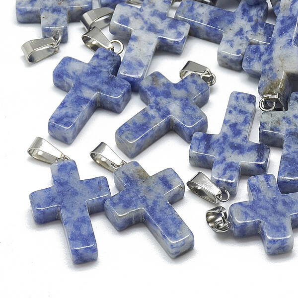 Natural Blue Spot Jasper Pendants