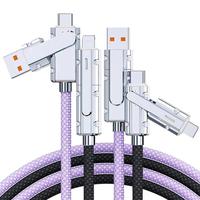 4 in 1 USB C to USB C Fast Charging Cable, 66W Fast Charging Data Transfer Cable, Phone Accessories Compatible with iOS Andro...