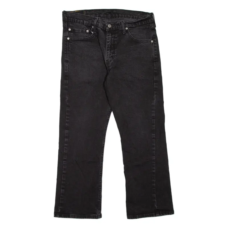 LEVI'S 527 REG Jeans Mens Black Regular Bootcut W34 L26