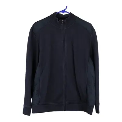 Calvin Klein Zip Up - Large Navy Cotton
