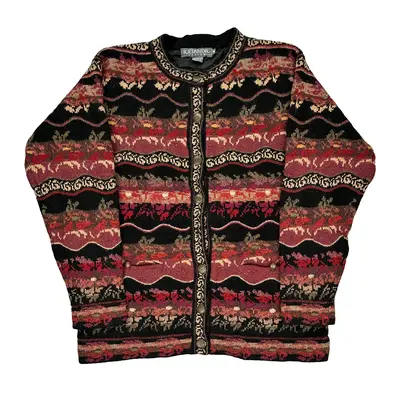 Icelandic Cardigan - Medium Brown Wool