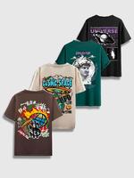 Men's Letter Graphic Round Neck Sleep Tops, Back To School Casual Crew Neck Short Sleeve Tee, Graphic Tees Men, Comfy Sleepwe...