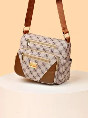 Elegant Letter Graphic Crossbody Bag, Minimalist Trendy Large Capacity Compact Crossbody Bag, Chic Fashionable Crossbody Bag ...