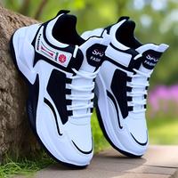 LISM Men'S High-Top Basketball Shoes, White Fashion Sneakers with Red & White Accents, Lightweight EVA Sole, Comfortable Fabr...