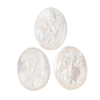 Natural White Shell Cabochons