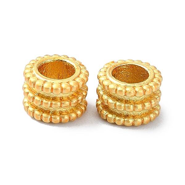 Rack Plating Matte Style Brass Beads