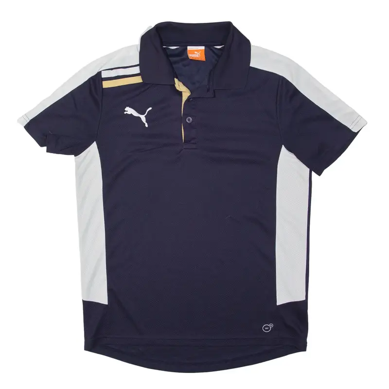 PUMA Dry Cell Polo Shirt Blue Short Sleeve Mens S