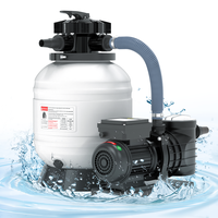 Sand Filter Pump for Above Ground Pool with Timer, 14in Sand Filter 3/4HP Pump, 3460GPH Up to 16868GAL, with 6 Multi-Port Val...