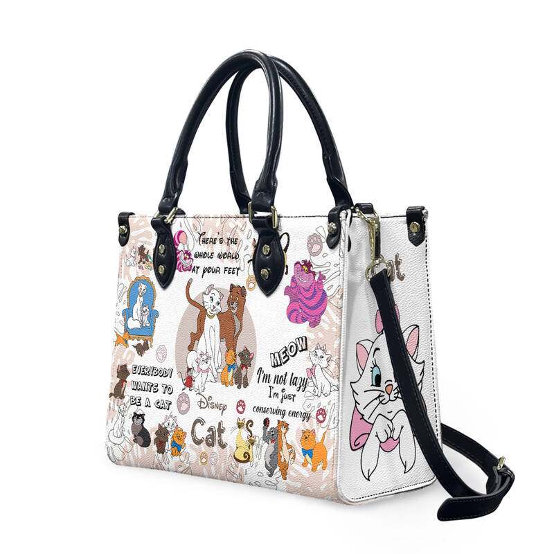 Disney Cat Christmas Disney Characters Leather Bag