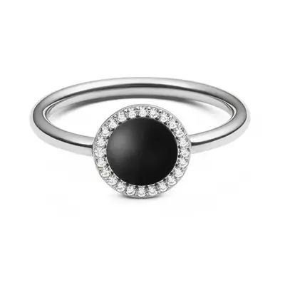 Daniel wellington Elegant ring with black agate and crystals Audrey DW0040138 - Circuit: 58 mm