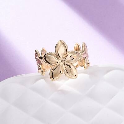 Brass Adjustable Open Cuff Rings for Women