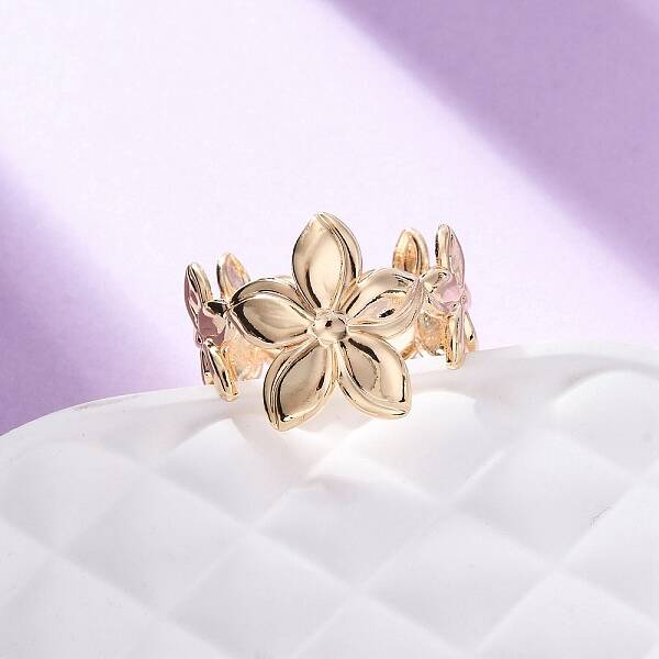 Brass Adjustable Open Cuff Rings for Women