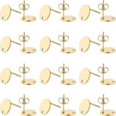 PVD Vacuum Plating 304 Stainless Steel Stud Earring Findings