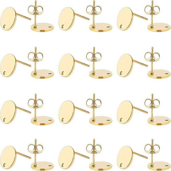 PVD Vacuum Plating 304 Stainless Steel Stud Earring Findings