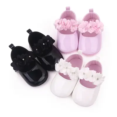 Baby Girls Cute Moccasinss Shoes Soft Sole Flower Decor PU Leather Flats Shoes First Walkers Non-Slip Summer Princess Shoes T...