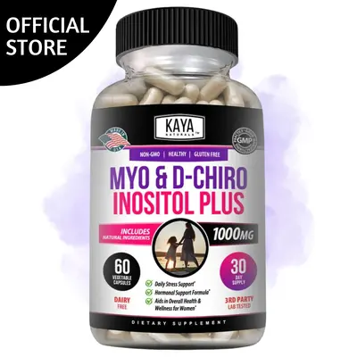Kaya Naturals Myo & D-Chiro Inositol Plus – Balanced Inositol Blend for Daily Wellness –  Vitamin B8  – Support for Wom...