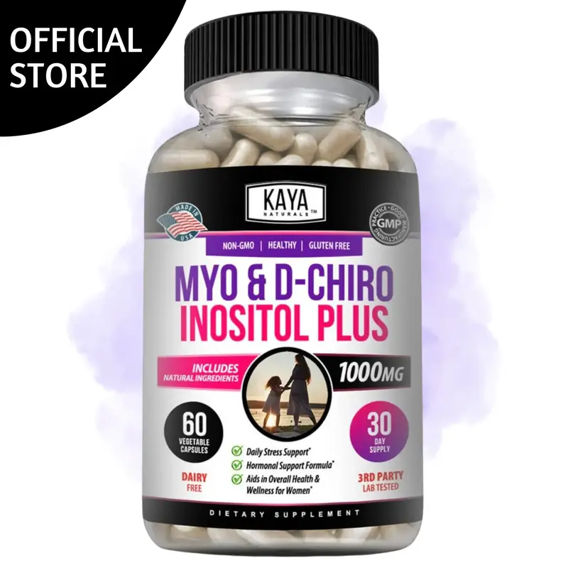 Kaya Naturals Myo & D-Chiro Inositol Plus – Balanced Inositol Blend for Daily Wellness – Vitamin B8 – Support for Wom...