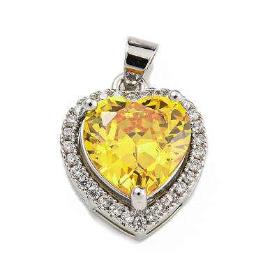 Rack Plating Brass Micro Pave Cubic Zirconia Pendants