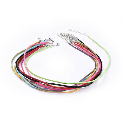 Mixed Color Faux Suede Necklace Cord Making