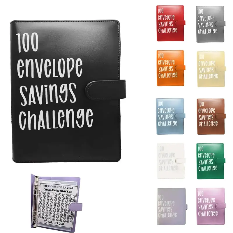 【CLOUDSEA】100 Envelope Challenge Binder - Envelope Savings Challenge -Envelope Challenge Binder,Easy and Fun Way to Save ...