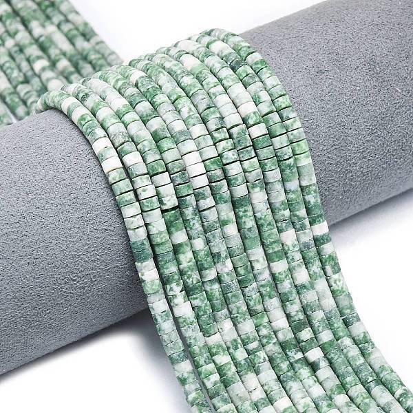 Natural Green Spot Jasper Beads Strands