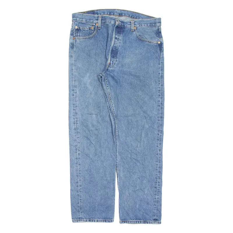 LEVI'S 501 Jeans Mens Blue Regular Straight Stone Wash W36 L30