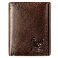 Bull Guard Patriotic Freedom Leather RFID Trifold Wallet for Men with Pocket for Air Tag or Other Tracking Devices & 2 ID Win...