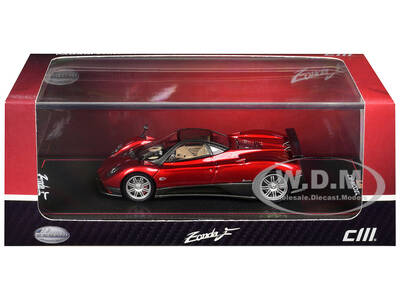 Pagani Zonda F Rosso Dubai Red Metallic with Moonroof 1/64 Diecast Model Car by CM Model