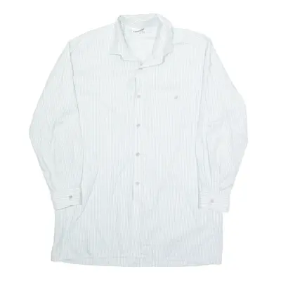 CAMPIONE Shirt Blue 90s Striped Long Sleeve Mens L