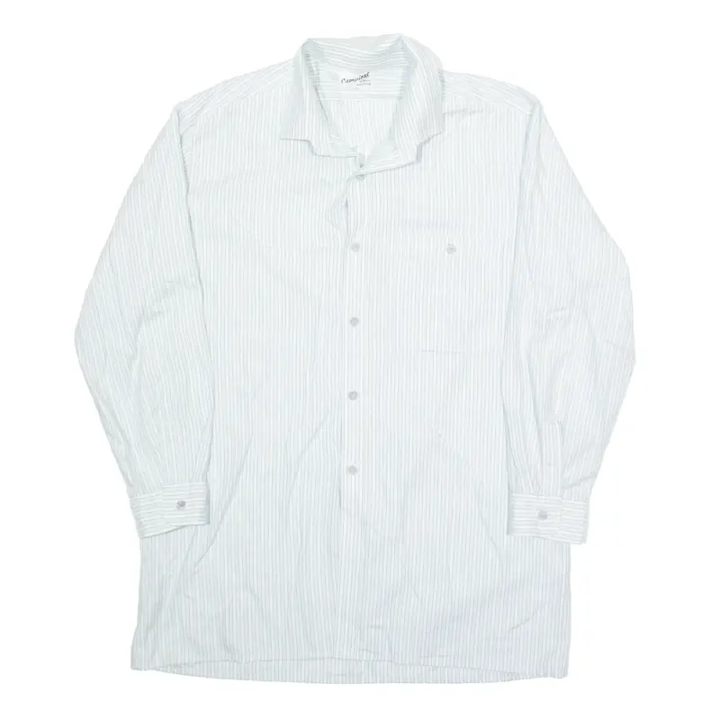 CAMPIONE Shirt Blue 90s Striped Long Sleeve Mens L