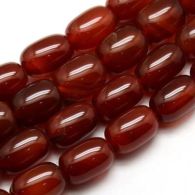 Natural Carnelian Column Beads Strands