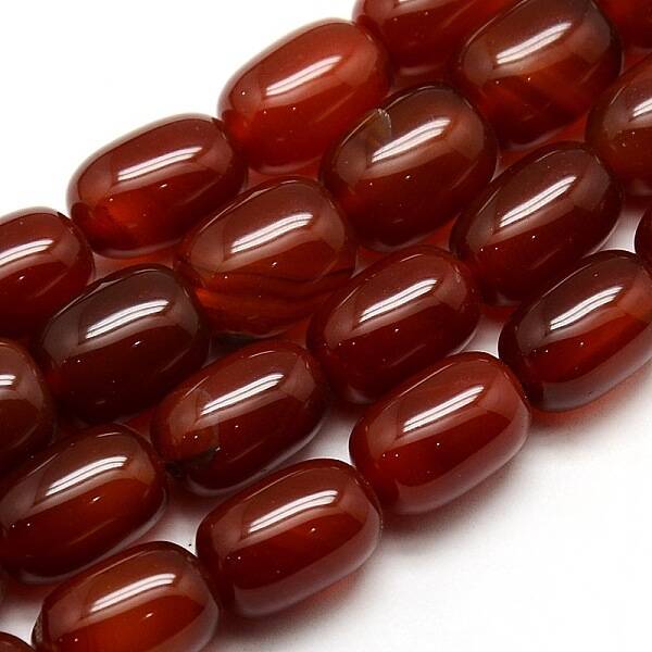 Natural Carnelian Column Beads Strands