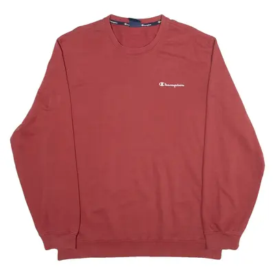 CHAMPION Womens Sweatshirt Red 2XL
