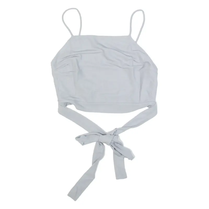 ZARA Womens Cropped Top Grey Sleeveless M