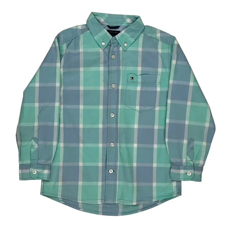 Age 6 Tommy Hilfiger Shirt - XS Blue Cotton