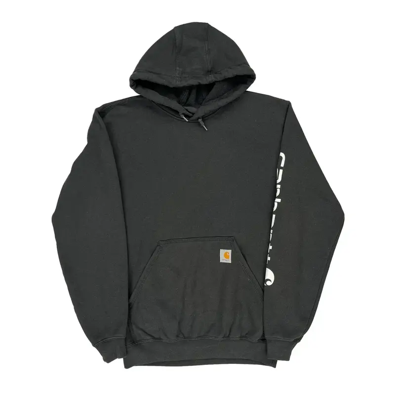Loose Fit Carhartt Hoodie - Small Black Cotton Blend