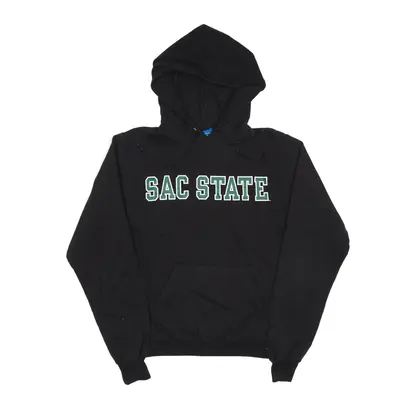 CHAMPION Sac State Hoodie Black Pullover Mens XS